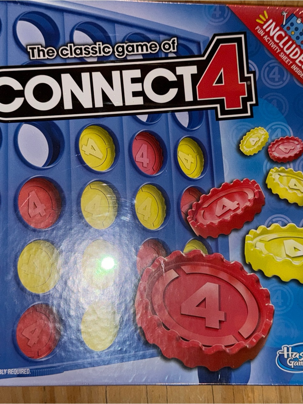 Hasbro Connect 4 Game - Red & Yellow Pieces with Blue Grid